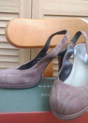 Carnaby р. 38 слингбэки на шпильке из нежно-розовой замши