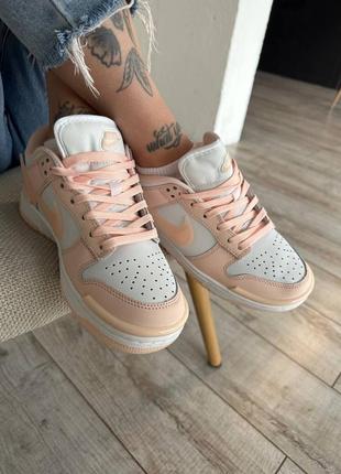 Прекрасные женские кроссовки nike dunk low twist peach white персиковые8 фото