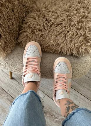 Неймовірні жіночі кросівки nike dunk low twist peach white персикові3 фото