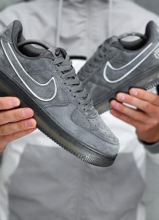 Кроссовки nike air force 1 mid x reigning серые7 фото