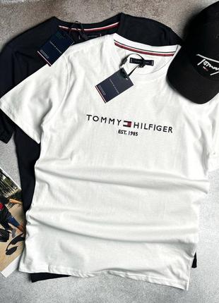 Футболка томми хилфигер белая / брендовые футболки Tommy hilfiger