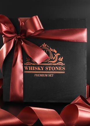 Стильний подарунковий набір для віскі 4 склянки підставки та оригінальні американські камені2 фото