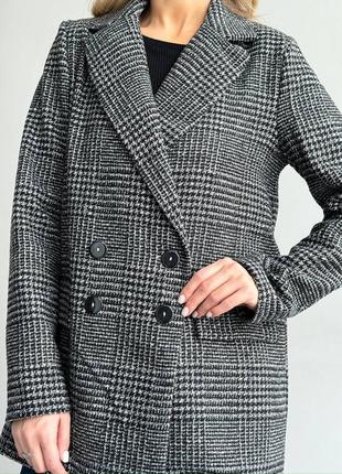 Трендовый женский твидовый пиджак прямого кроя4 фото