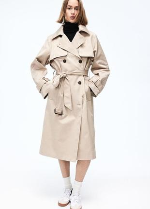 Тренч с поясом h&m 1202758002