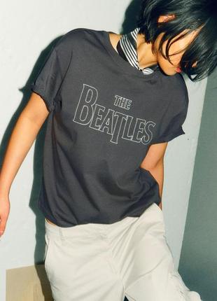 Оверсайз футболка с the beatles h&amp;m 0762558303