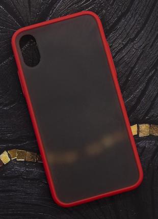 Чехол funda (full protection) for iphone xr red/black