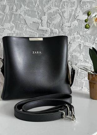 Женская сумка стиль на плечо, сумочка черная эко кожа люкс качество