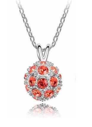 🏵красивий ювелірний кулон кулька підвіска в стразах, новий! арт. 6633-6624