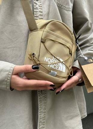 Барсетка the north face коричневая мужская сумка через плечо тнф сумка tnf2 фото