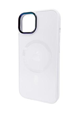 Чохол для смартфона ag glass sapphire magsafe logo for apple iphone 12/12 pro white