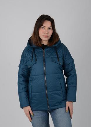 Женская стеганая  качественная куртка жилетка трансформер с отстежными рукавами, весна осень1 фото