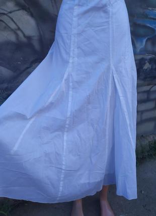 Летняя летящая юбка миди 100%хлопок2 фото