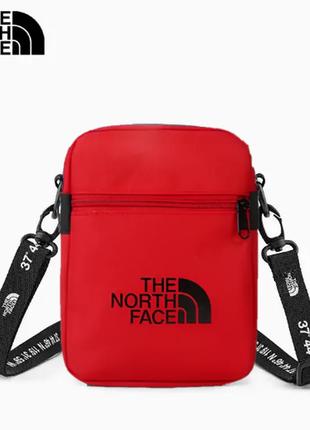 Сумка через плече месенджер the north face. барсетка норд фейс. tnf унісекс червоний