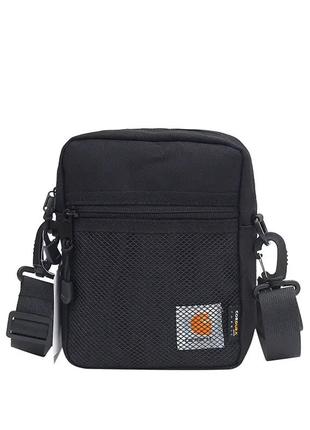 Спортивная сумка на плечо carhartt кархарт черная. барсетка унисекс3 фото