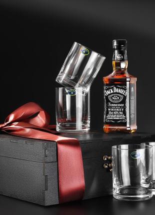 Набір для віскі 4 склянки підставки та оригінальні американські камені в коробці з дерева3 фото