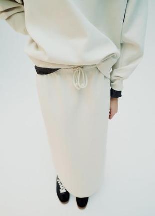 Плюшевае юбка средней длины clean interlock2 фото