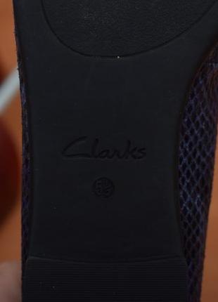 Фиолетовые балетки, туфли в змеиный принт clarks, 39 размер. оригинал8 фото