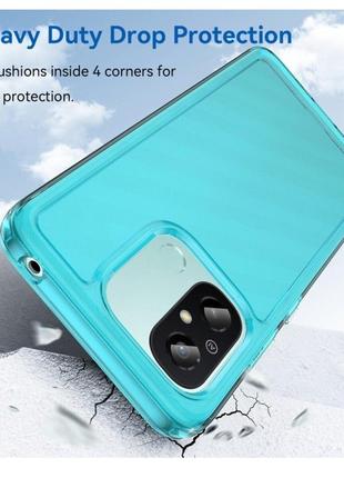 Чохол для смартфона cosmic clear color 2 mm for xiaomi redmi 12c transparent blue4 фото