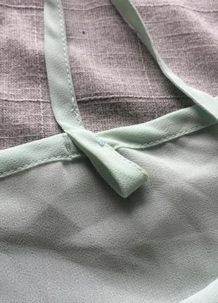 2 в 1 мятная прозрачная блуза с майкой bhs7 фото
