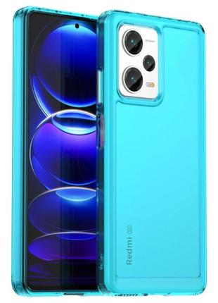 Чохол для смартфона cosmic clear color 2 mm for xiaomi redmi note 12 pro plus 5g transparent blue