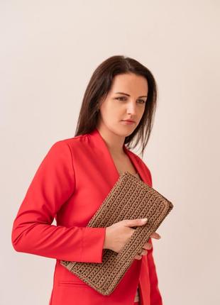 Вʼязаний плетений клатч handmade
