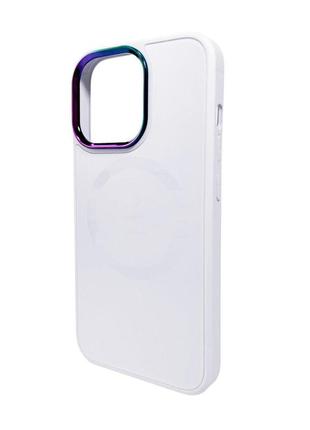 Чохол для смартфона ag glass sapphire magsafe logo for apple iphone 12 pro max white