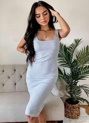 Сукня-майка з розрізом, плаття bershka.