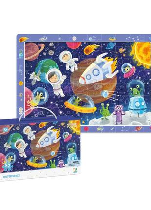 Пазл обсерваційний картонний дитячий dodo "космічний простір" 80 деталей