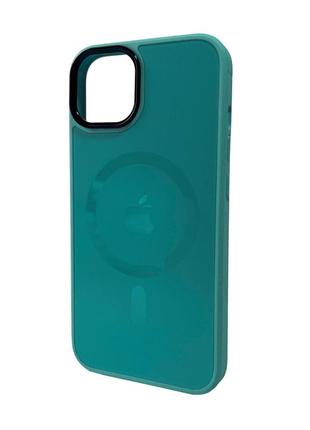 Чохол для смартфона ag glass sapphire magsafe logo for apple iphone 14 green