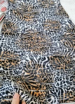 Платье-футляр платье ribbon рельефная ткань леопардовый анималистический принт3 фото