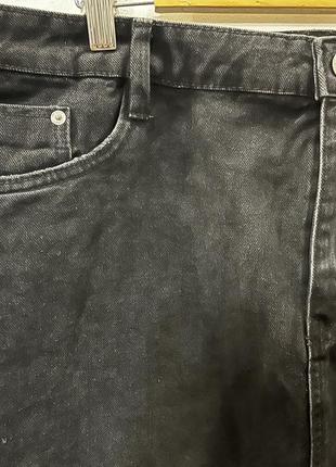 Качественная базовая джинсовая юбка черная батал4 фото