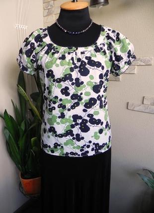 Лляна віскозна блуза з квітковим принтом відмінний вибір для літа