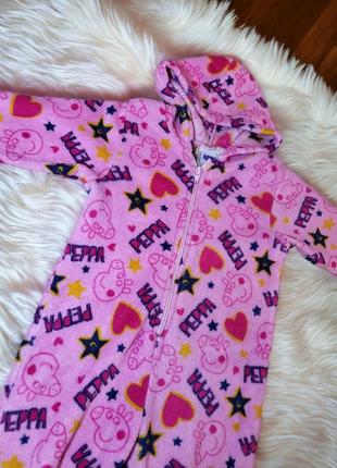 Кінурумі рожеве свинка пеппа,  ромпер рожевий флісовий,  комбінезон,  піжама для дівчинки  peppa pig2 фото