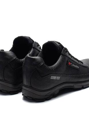 Чоловічі шкіряні кросівки c-2, спортивні чоловічі шкіряні туфлі чорні, кеди повсякденні. чоловіче взуття3 фото