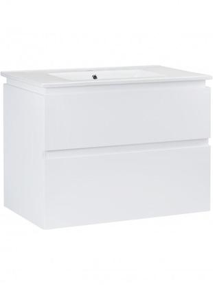 Тумба підвісна + раковина qtap albatross qt0172tp800d3080cw 810х725х460 white