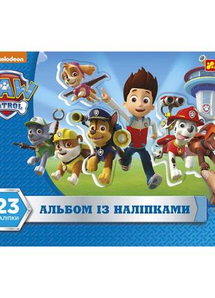 Альбом з наклейками "щенячий патруль" 10192004, 2 листи з наклейками