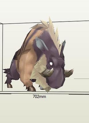 Paperkhan конструктор из картона 3d фигура кабан свинья поросенок паперкрафт papercraft набор игрушка сувенир