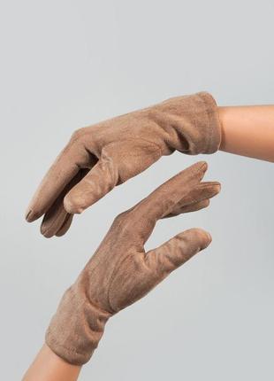 Женские перчатки 8 бежевый