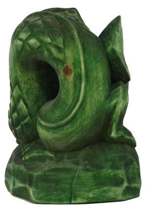 Статуэтка ручной работы зеленый древесный дракон символ 2024 года6 фото