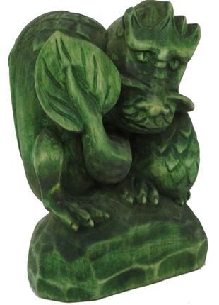 Статуэтка ручной работы зеленый древесный дракон символ 2024 года4 фото