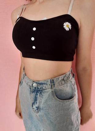 Бавовняний топ з суцільним паралоном коректором