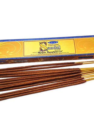 Благовония натуральный сандал сатья 15 г (incense natural sandal satya)1 фото