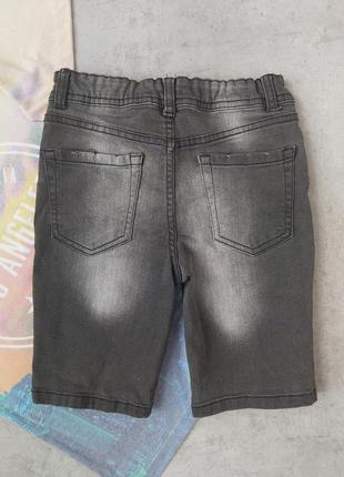 Стильные джинсовые шорты hm на 7 - 8лет3 фото