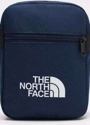 Сумка на плече месенджер the north face. барсетка норд фейс синя