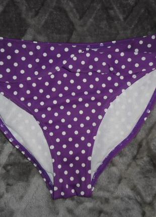 Плавки купальные женские фиолетовые в горошек,размер евро 10 (46 размер) от f&f