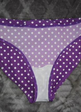 Плавки купальные женские фиолетовые в горошек,размер евро 10 (46 размер) от f&f3 фото