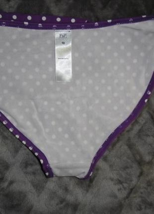 Плавки купальные женские фиолетовые в горошек,размер евро 10 (46 размер) от f&f5 фото