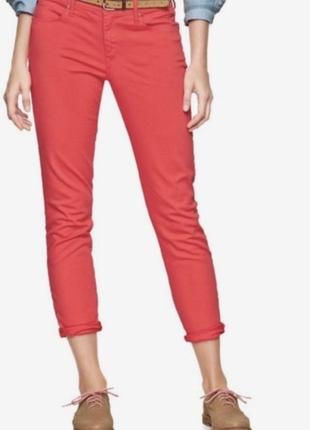 Gap legging jean розовые джинсы женские укороченные средняя посадка р. 28