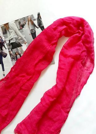 Ярко-розовый шарф2 фото