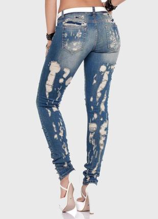 Нові джинси скіні рвані стрейч w30 l32 'cipo &amp; baxx'6 фото